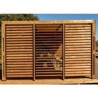 Pérgola de madera Habrita 614x341 con ventosas móviles en techo y 2 lados