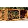 Pérgola de madera Habrita 614x341 con ventosas móviles en techo y 2 lados