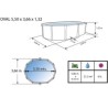 Round above ground pool TOI Prestigio white 350x132 with complete kit