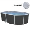 Piscina redonda sobre rasante TOI Prestigio blanco 350x132 con kit completo