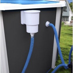 Oberirdischer Pool TOI Ibiza Compact oval 730x366x132 mit komplettem Anthrazit-Kit