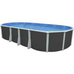 Piscina elevada TOI Ibiza Compact ovalada 730x366x132 con kit completo antracita