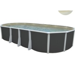 Piscina elevada TOI Ibiza Oval 915x457x132 con kit completo Antracita