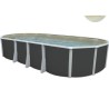 Piscina elevada TOI Ibiza Oval 915x457x132 con kit completo Antracita