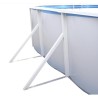 Piscina elevada TOI Mallorca ovalada 550x366 con kit completo Antracita