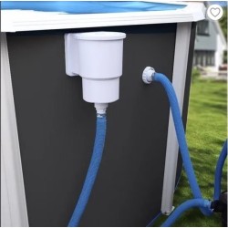 Oberirdischer Pool TOI Magnum rund 350x132 mit komplettem Kit Anthrazit