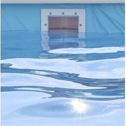 Oberirdischer Pool TOI Magnum rund 350x132 mit komplettem Kit Anthrazit