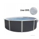 Piscine hors sol TOI Magnum ronde 350x132 avec kit complet Anthracite