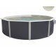 Piscina acima do solo TOI Magnum redonda 350x132 com kit completo Antracite