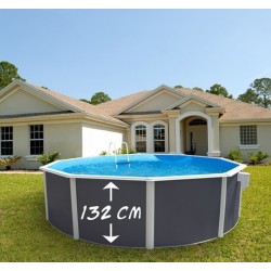 Piscina elevada TOI Magnum redonda 460x132 Compact Antracita