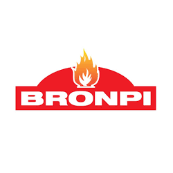 Links verglaster Eckholzeinsatz Bronpi Paris 90-EI Vision 14kW mit Turbine