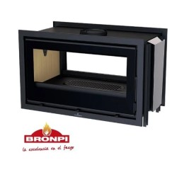 Holzeinsatz Bronpi Cairo 110-D Double Face Vision 15kW mit Turbine