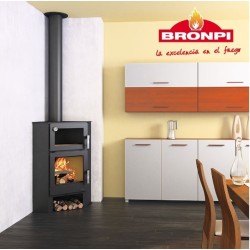 Bronpi Lerma 9kW Holzeckofen mit Backofen