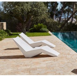 Lot de 2 Chaises Longues Vondom Faz Blanc