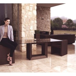 Mesa de comedor Vela 200 Vondom 300x100xH72 Blanco