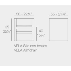 Dining table Vela XL Vondom 300x120xH72 White
