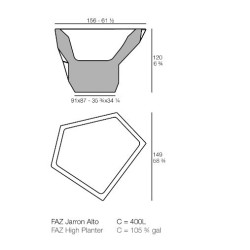 Planter Faz Vondom H75cm