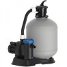 Oberirdischer Pool TOI Oval grauer Stein 640x366xH120 mit komplettem Kit