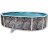 Oberirdischer Pool TOI Stone Grey oval 550x366xH120 mit komplettem Kit