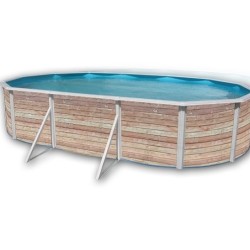 Piscina elevada TOI Pinus ovalada 640x366xH120 con kit completo