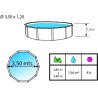 Piscine hors sol TOI Pinus ronde 350xH120 avec kit complet