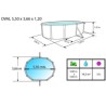 Above ground pool TOI Mallorca oval 550x366xH120 with complete kit White