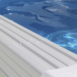 Piscina elevada TOI Magnum ovalada 730x366x132 Antracita con escalera de seguridad