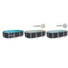 Above ground pool TOI Magnum oval 730x366x132 Anthracite with safety ladder