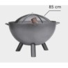 Brasero de jardín Kongo Cook King Premium 85cm con 4 accesorios