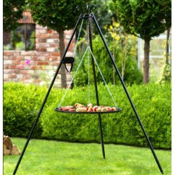 Viking King Kohlenbecken und Stativ 80cm mit Edelstahlgrill