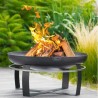 Viking King Brasero y Trípode 80cm con Parrilla de Acero Inoxidable