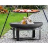 Viking King Kohlenbecken und Stativ 80cm mit Edelstahlgrill