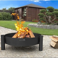 Viking King Brazier e Tripé 80cm com Grade em Aço Inox