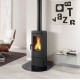 Bronpi Dover 9kW round wood stove with pyre