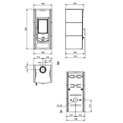 Stein Holzofen Nordica Extraflame Asia BII 4.0 7kW Vulcan