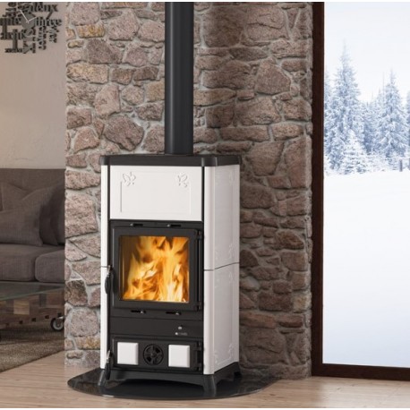 Estufa de leña Nordica Extraflame Fedora 8.3kW White Infinty