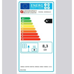 Fogão a lenha Nordica Extraflame Fedora 8.3kW Bordéus