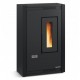 Narrow ventilated pellet stove La Nordica Extraflame Luisella 5kW Black