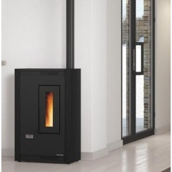 Narrow ventilated pellet stove La Nordica Extraflame Luisella 5kW Black