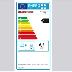 Estufa ventilada de pellets La Nordica Extraflame Ketty Evo 2.0 7kW Negro
