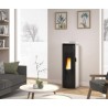 Estufa de pellets La Nordica Extraflame Amika 8kW impermeable ventilada Negro