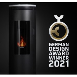 Fogão a pellets La Nordica Extraflame Amika 8kW impermeável ventilado Preto