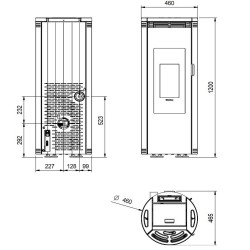 Poêle à granulés La Nordica Extraflame Amika 8kW étanche ventilé Pierre naturelle