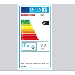 Pelletofen La Nordica Extraflame Amika 8kW wasserdicht belüftet Naturstein