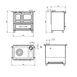 Inserto de madera Nordica Extraflame Inserto 60 4.0 7kW Ventilato
