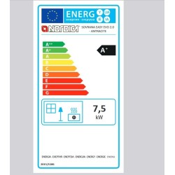Stufa a legna Nordica Extraflame Sovrana Easy 2.0 9kW nero