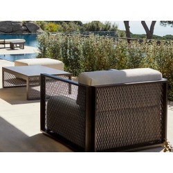 Poltrona lounge Vondom The Factory alumínio Ecru