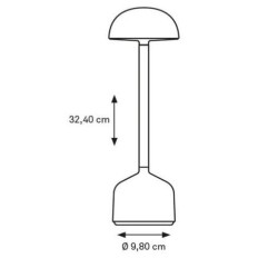 Table Light Imagilights Led Demoiselle Tall Dome Gold
