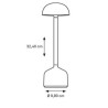 Table Light Imagilights Led Demoiselle Tall Dome Gold