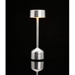 Luz de mesa Imagilights Led Maiden Cilindro Alto Aluminio